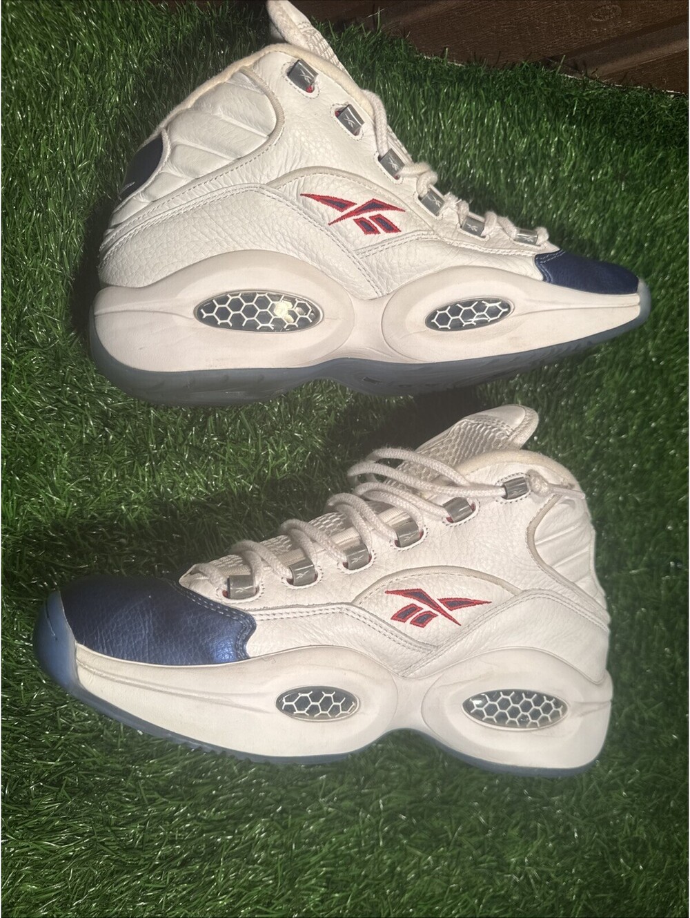 Size 9.5 - Reebok Question 2016 Mid Blue Toe - Picture 4 of 14